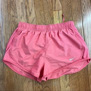Nike Tempo running shorts, coral pink, size M